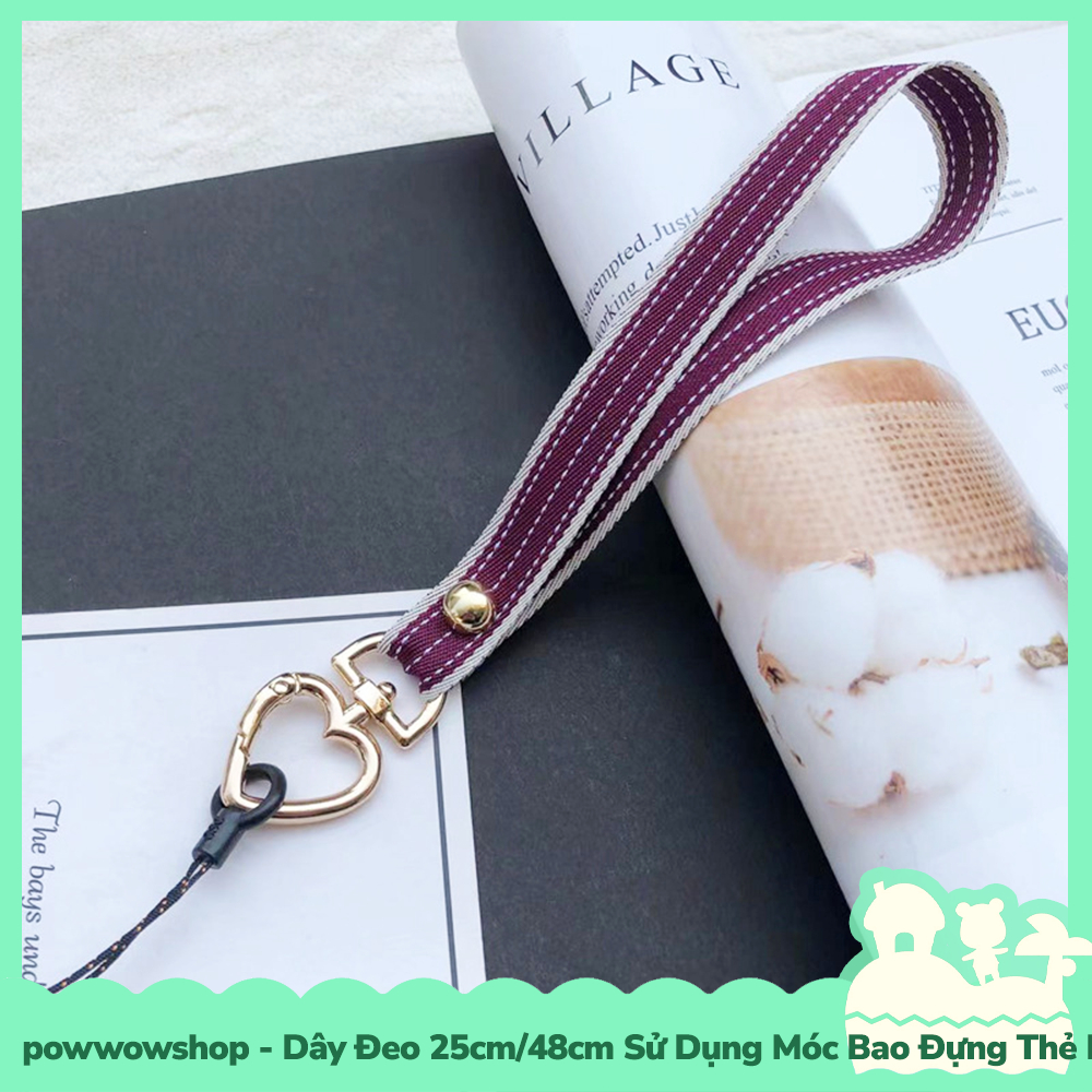 [Sẵn VN - Hỏa Tốc] Dây Đeo 25cm/48cm Sử Dụng Để Móc Vào Bao Đựng Thẻ Nhân Viên / Buộc Vào Điện Thoại Heart Leather