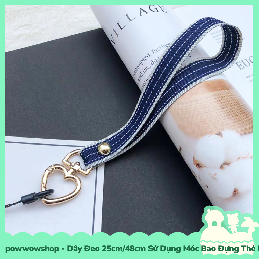 [Sẵn VN - Hỏa Tốc] Dây Đeo 25cm/48cm Sử Dụng Để Móc Vào Bao Đựng Thẻ Nhân Viên / Buộc Vào Điện Thoại Heart Leather