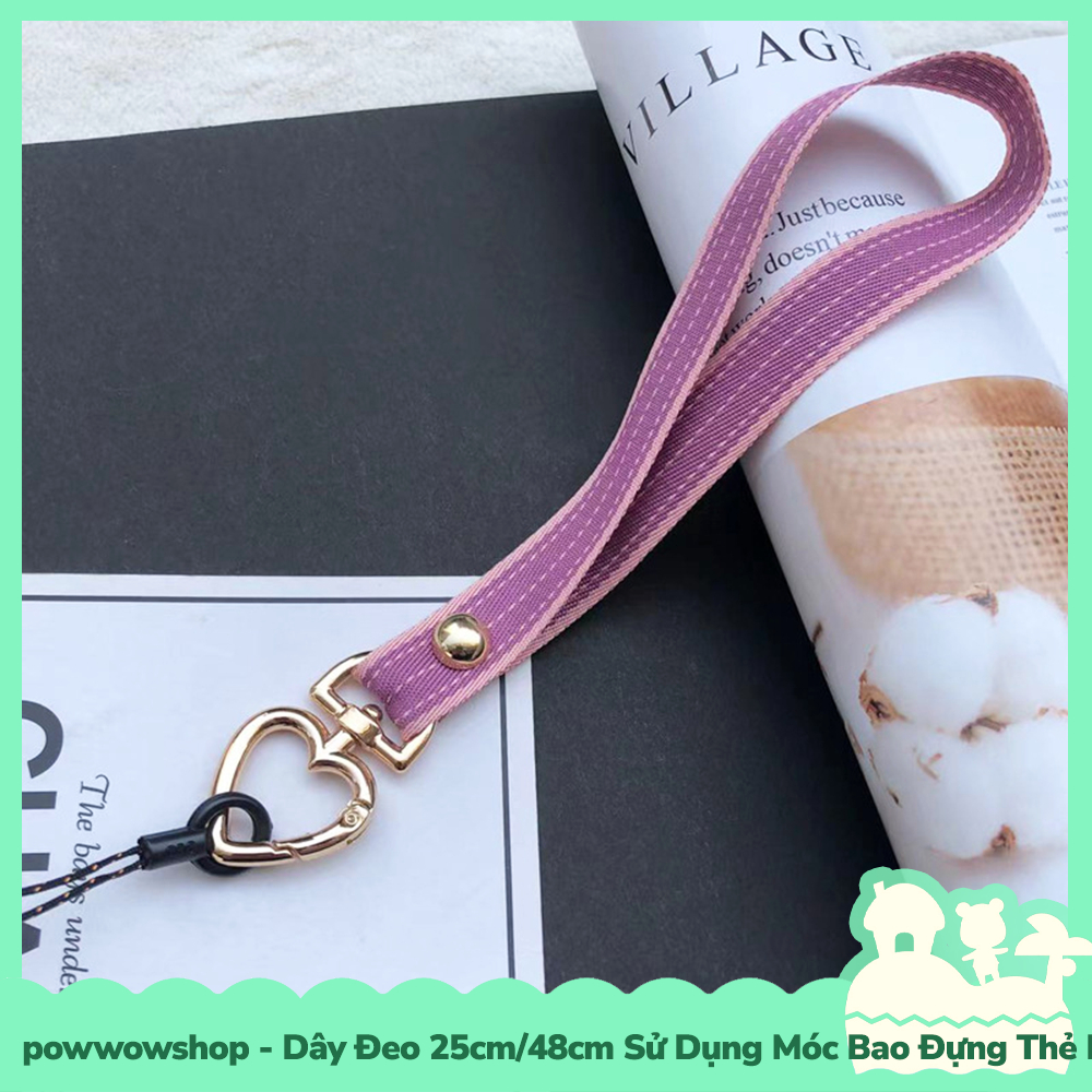 [Sẵn VN - Hỏa Tốc] Dây Đeo 25cm/48cm Sử Dụng Để Móc Vào Bao Đựng Thẻ Nhân Viên / Buộc Vào Điện Thoại Heart Leather