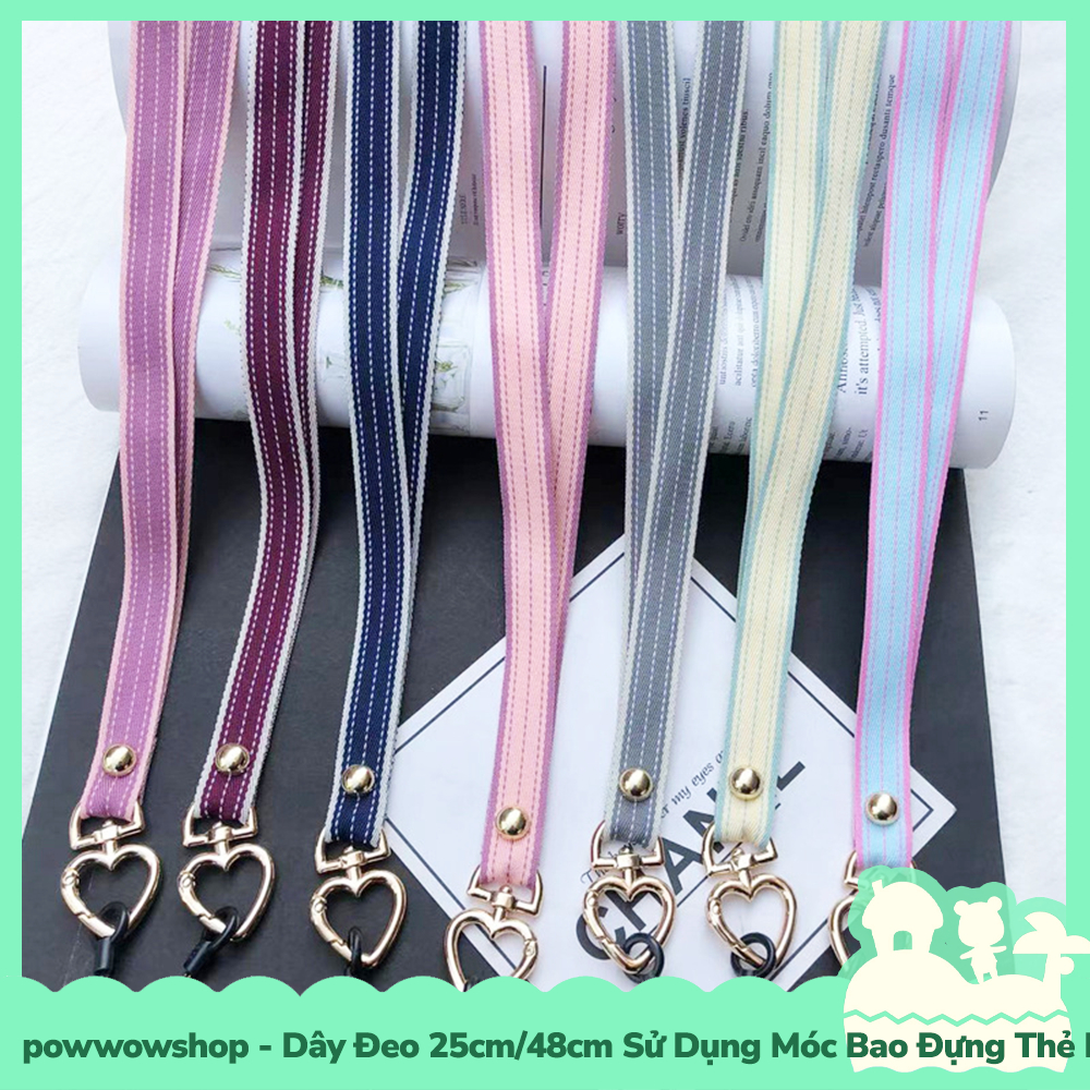 [Sẵn VN - Hỏa Tốc] Dây Đeo 25cm/48cm Sử Dụng Để Móc Vào Bao Đựng Thẻ Nhân Viên / Buộc Vào Điện Thoại Heart Leather
