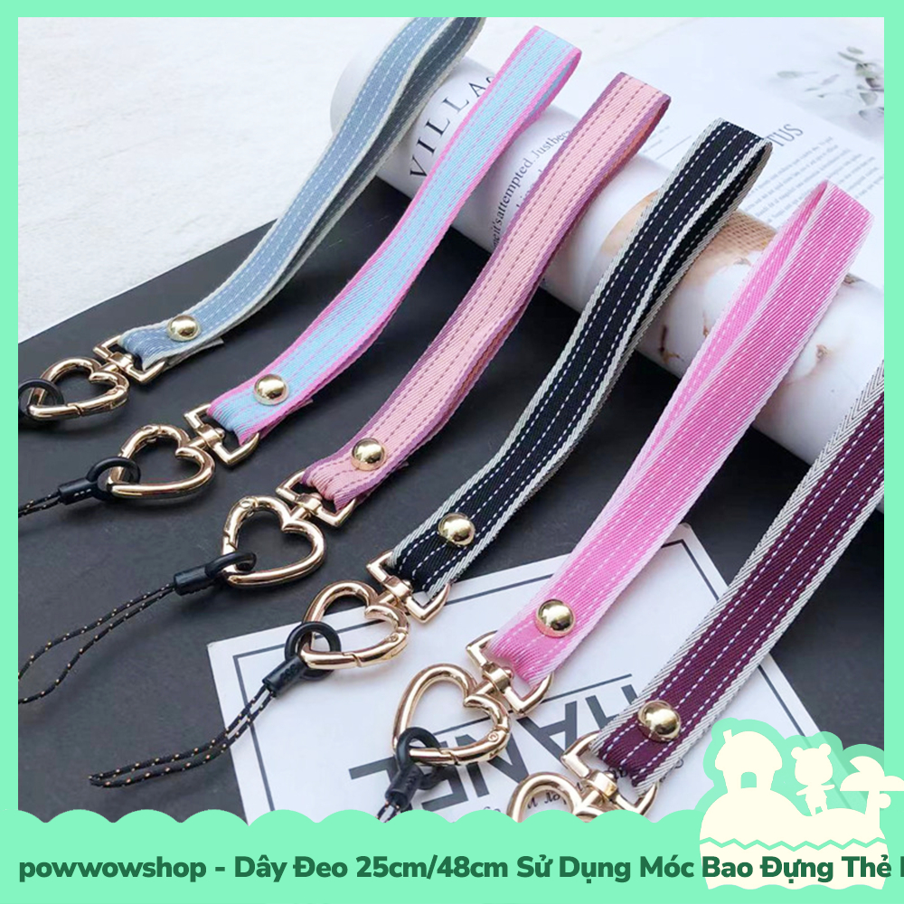 [Sẵn VN - Hỏa Tốc] Dây Đeo 25cm/48cm Sử Dụng Để Móc Vào Bao Đựng Thẻ Nhân Viên / Buộc Vào Điện Thoại Heart Leather