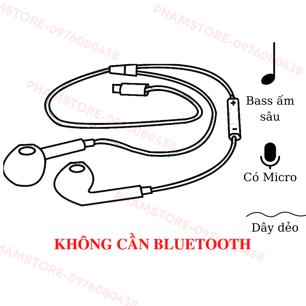 Tai Nghe Chân Dẹp Zin Máy| Không Cần Bluetooth| Nghe Gọi Đầy Đủ| Nghe Nhạc Bass Hay Dùng Từ 7 Trở Lên