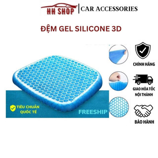 Đệm Ngồi Gel Tổ Ong 3D Thoáng Khí, Đệm Silicone ngồi chống Đau Mỏi Lưng Đàn hồi Em Ái Bảo Hành 12 tháng
