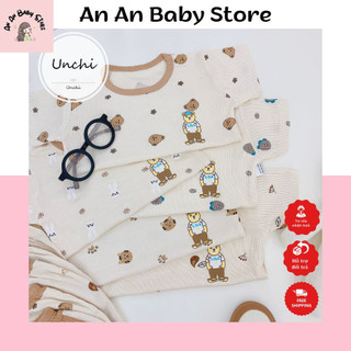 Bộ cộc tay Unchi thun tăm cho bé