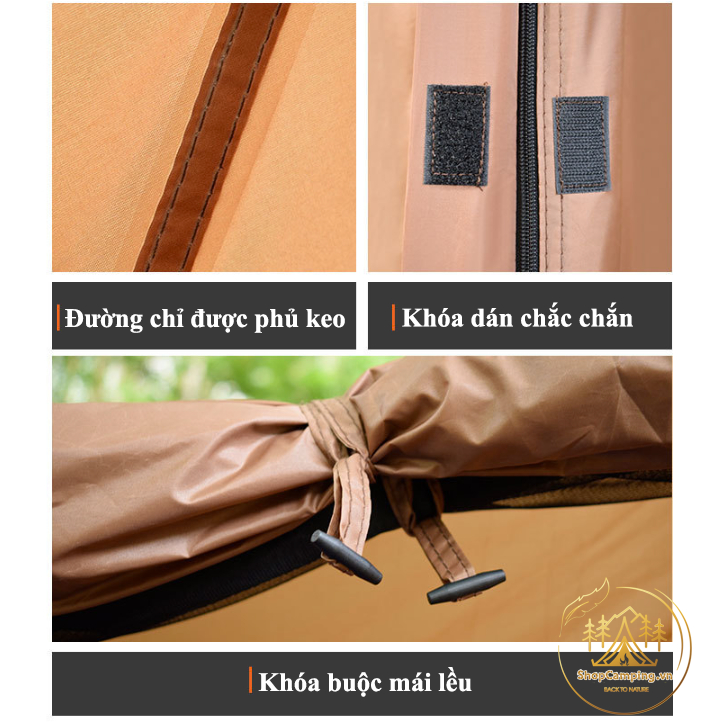 Lều cắm trại Geer Top cho 1-2 người, lều không xương dã ngoại, leo núi, phượt - Camping VietNam