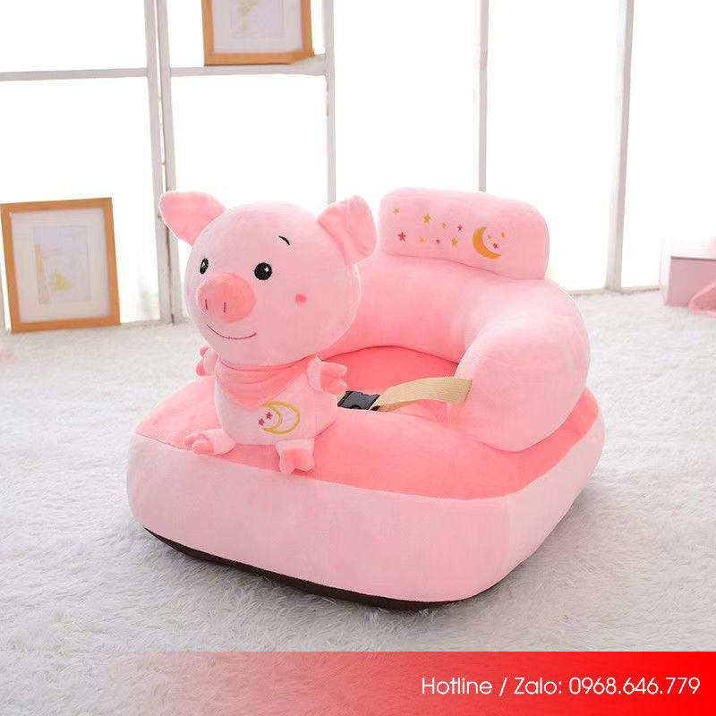Ghế tập ngồi thú bông nhồi bông có dây đai an toàn cho bé (đã có bông sẵn)