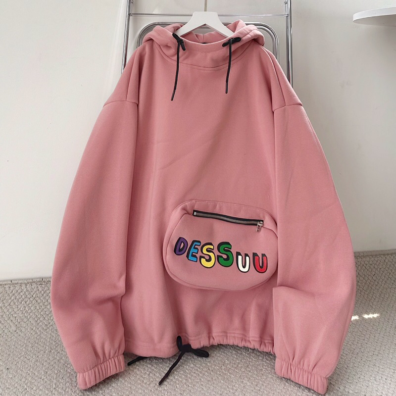 Áo hoodie túi hộp Dessuu nỉ lót bông _HT.Store96