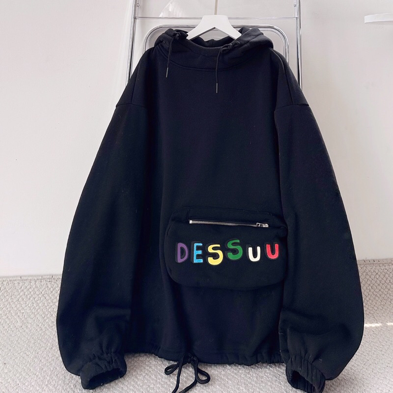 Áo hoodie túi hộp Dessuu nỉ lót bông _HT.Store96