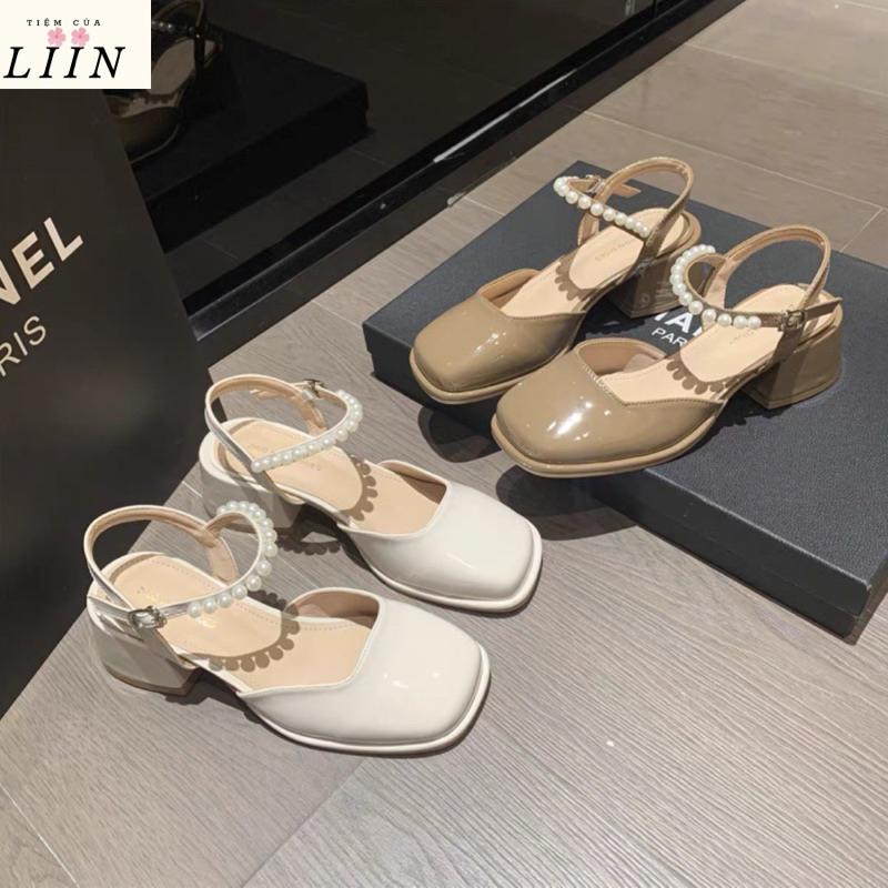 Mary Jane Tiểu Thư Kiểu Vintage Đế 5cm Quai Ngọc Trẻ Trung