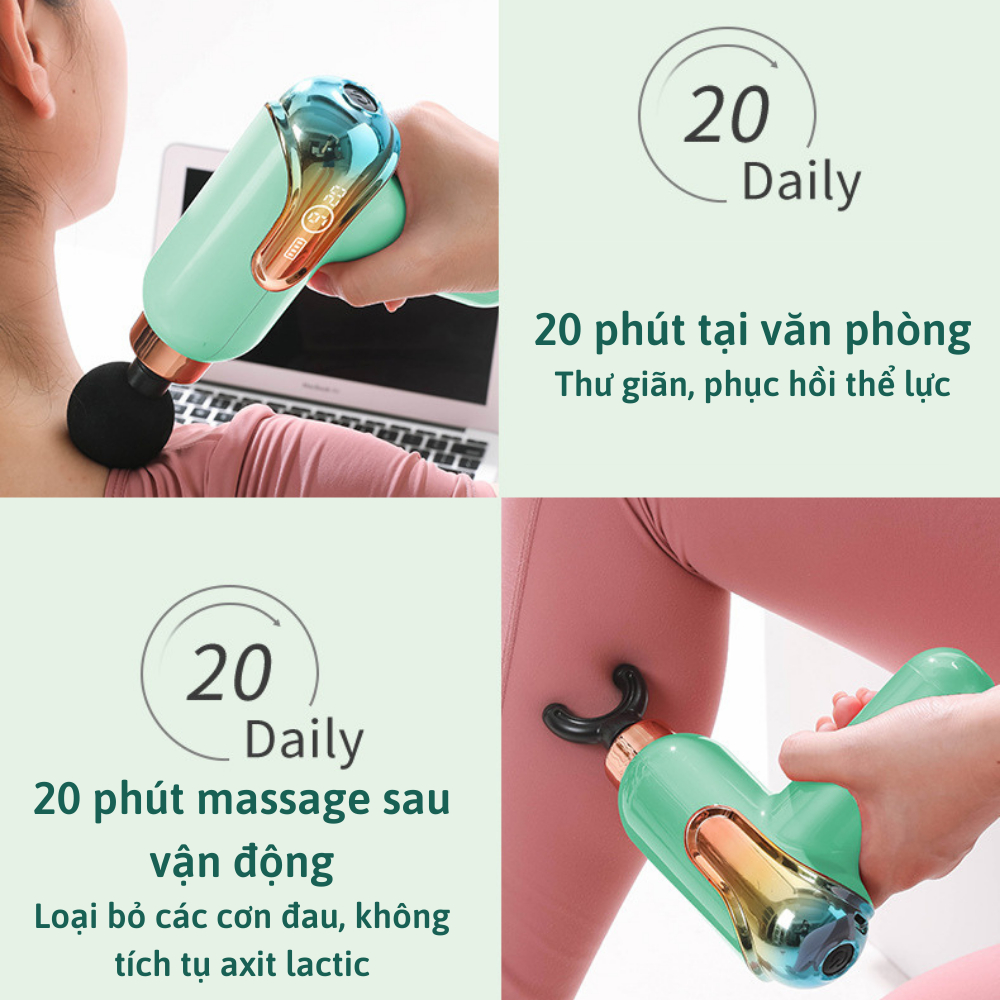 Máy Massage Mini Cầm Tay CTFAST LC002: Dụng cụ mát xa 9 cấp độ chuyên sâu, giảm đau cơ, cứng khớp hiệu quả