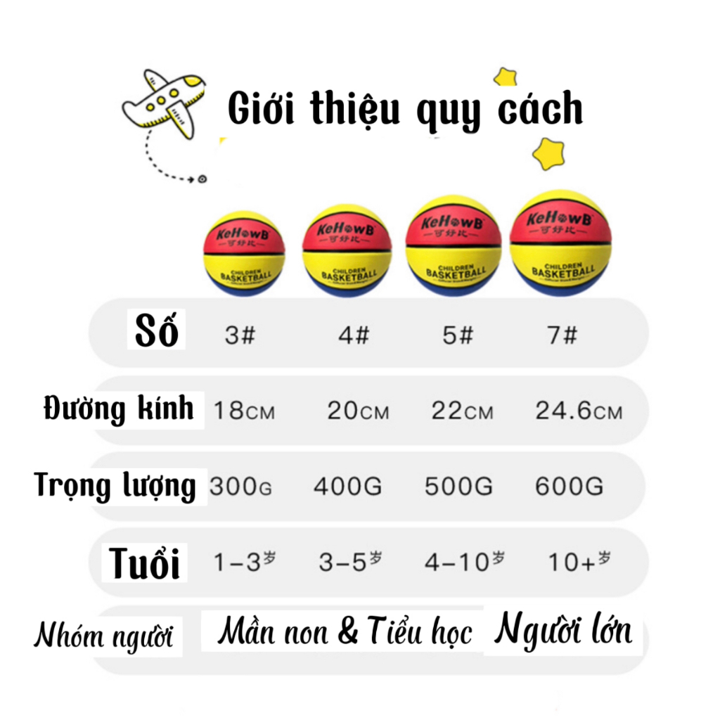 Quả bóng rổ số 5, 6, 7 cao su tặng kèm túi lưới ,kim bơm