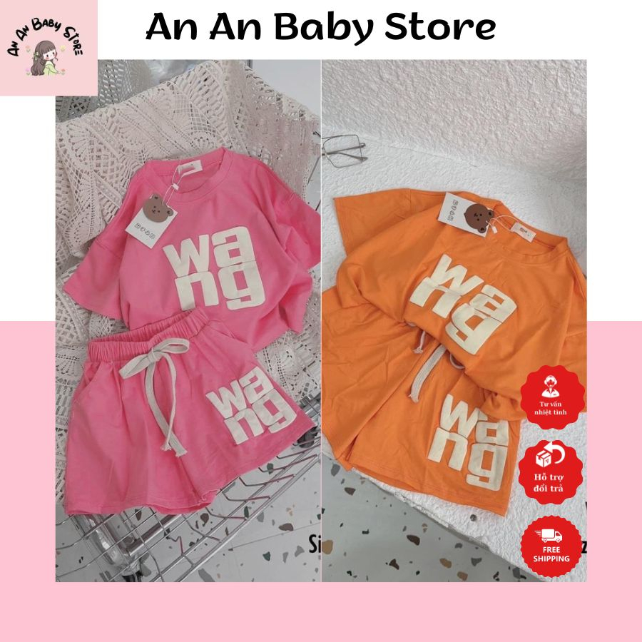 Bộ quần áo cộc tay Wang cho bé