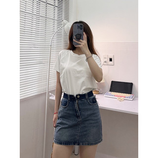 Áo thun cổ tròn viền raglan (ảnh thật/ có sẵn)