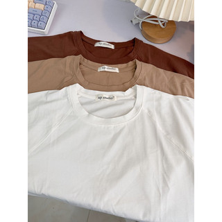 Áo thun cổ tròn viền raglan (ảnh thật/ có sẵn)