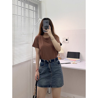 Áo thun cổ tròn viền raglan (ảnh thật/ có sẵn)