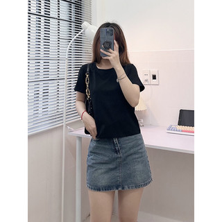Áo thun cổ tròn viền raglan (ảnh thật/ có sẵn)