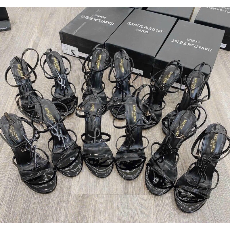 Sandanl YSL đen 9p fullbox