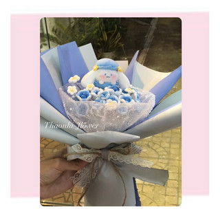 BÓ HOA ĐẤT SÉT THỎ CÀI HOA HANDMADE SIÊU ĐÁNG YÊU