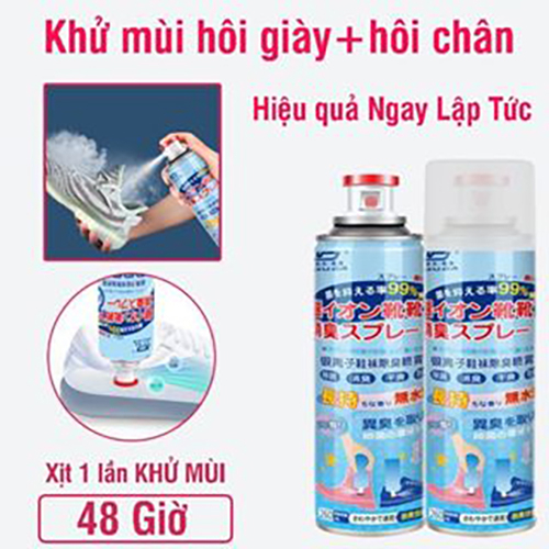 Bình xịt khử mùi hôi chân và làm sạch mùi giày công nghệ Nano Bạc cao cấp nhật bản diệt vi khuẩn hiệu quả