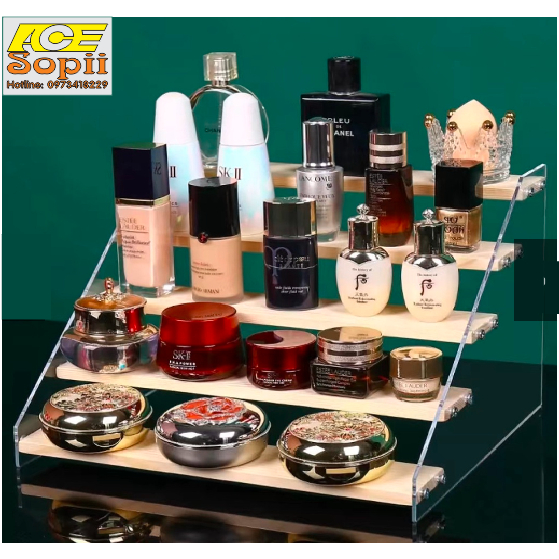 Khay kệ để bàn mỹ phẩm trang điểm trong phòng ngủ, Kệ để mỹ phẩm sang trọng