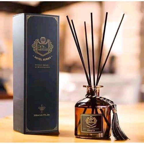 Lọ tròn khuếch tán tinh dầu thiên nhiên để phòng 50ml bằng que gỗ – HV718