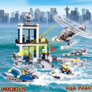 Trạm Cảnh Sát Biển 536 Chi Tiết City Đồ Chơi Xếp Hình Lắp Ráp MOC DIY