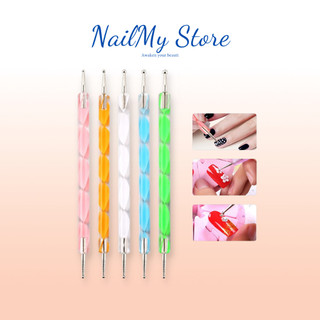 Bút chấm bi vẽ nail 2 đầu - Set 5 cọ chấm bi đủ size