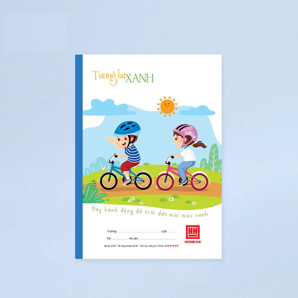 Lốc 10 vở 5 ôly 48 trang School Tương Lai Xanh Hồng Hà 0519
