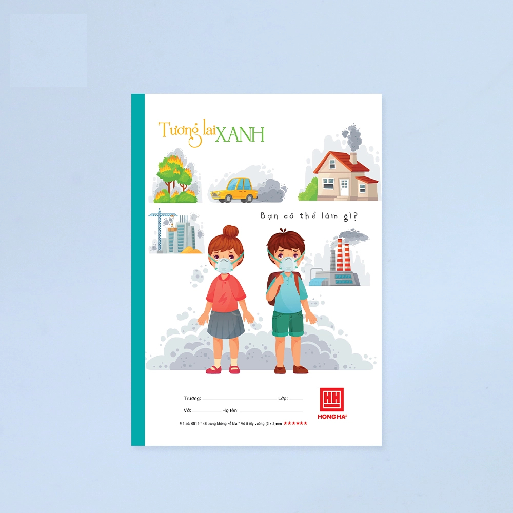 Lốc 10 vở 5 ôly 48 trang School Tương Lai Xanh Hồng Hà 0519