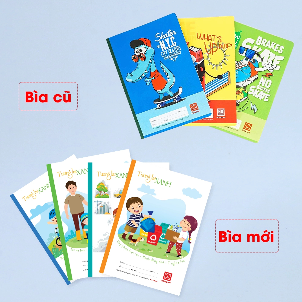 Lốc 10 vở 5 ôly 48 trang School Tương Lai Xanh Hồng Hà 0519