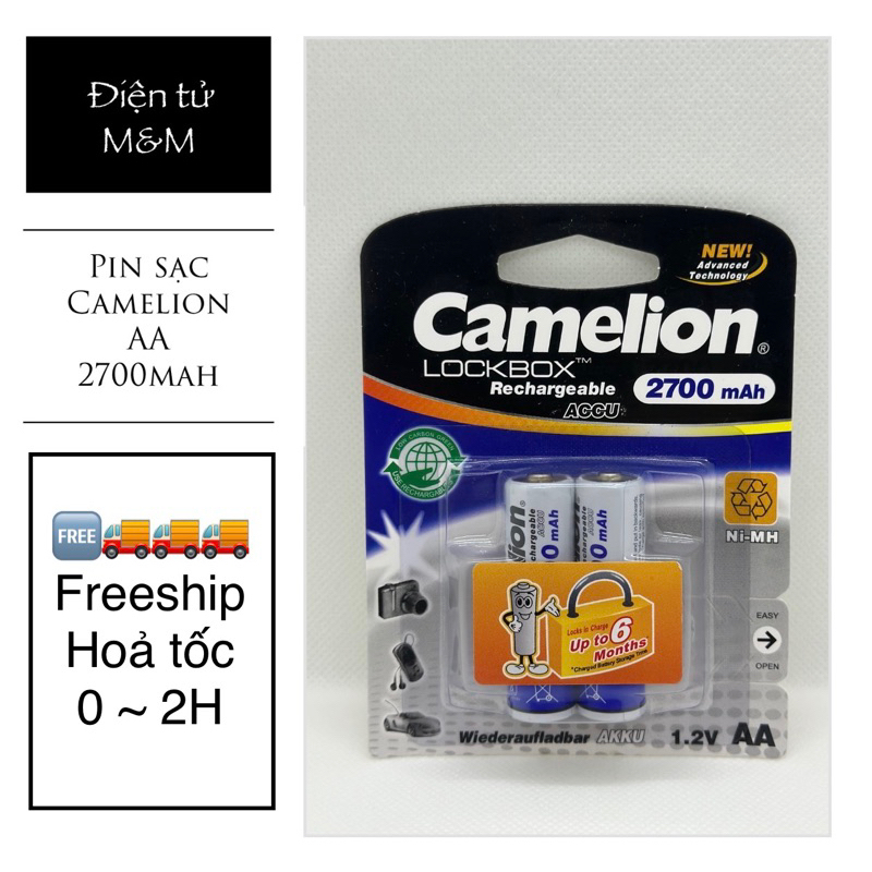 PIN SẠC CAMELION AA DUNG LƯỢNG 2700mah