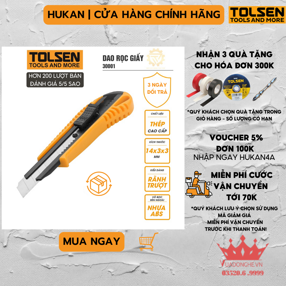 Dao rọc giấy TOLSEN đa năng 30001