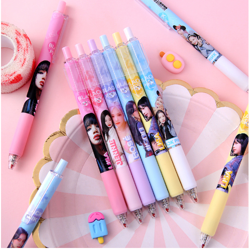 Bút Bi Bấm Hàn Quốc Blackpink Siêu Dễ Thương - Bút Bi Viết Văn Phong Mực Đen