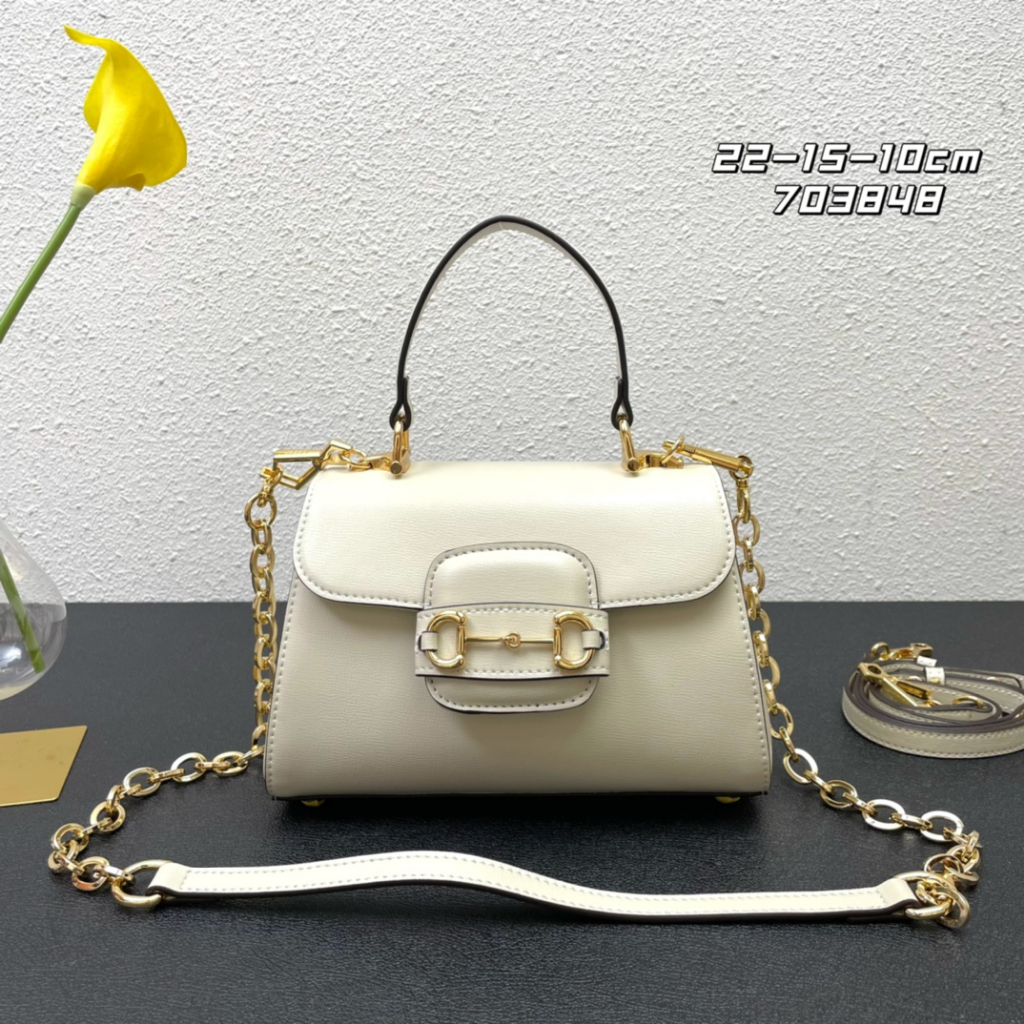 Túi sách nữ da thật Gucci GC GG thiết kế dây móc cổ điển thanh lịch