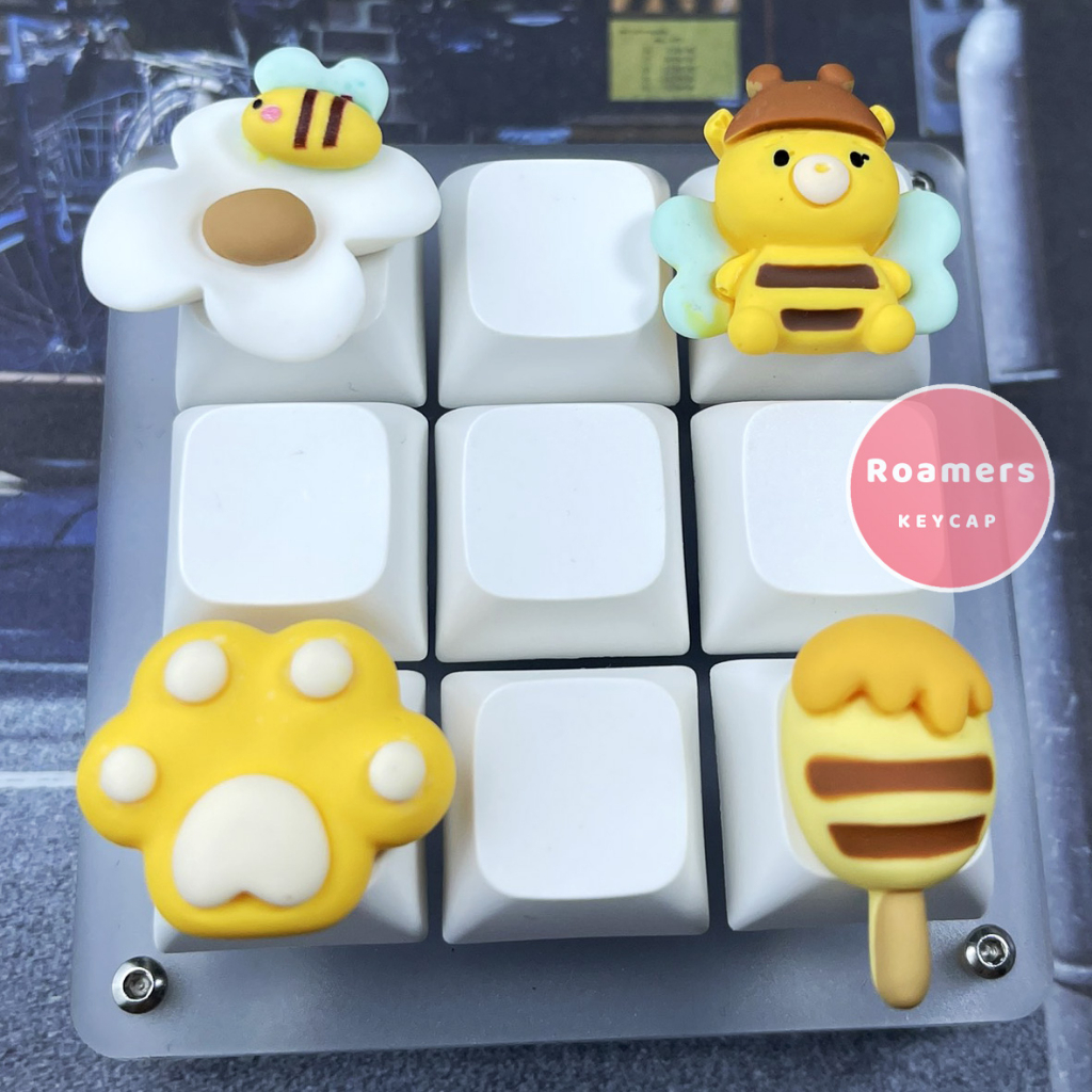 Keycap Nút Bàn Phím Cơ Honey Bee Ong Vàng Dễ Thương Siêu Cưng Dễ Thương
