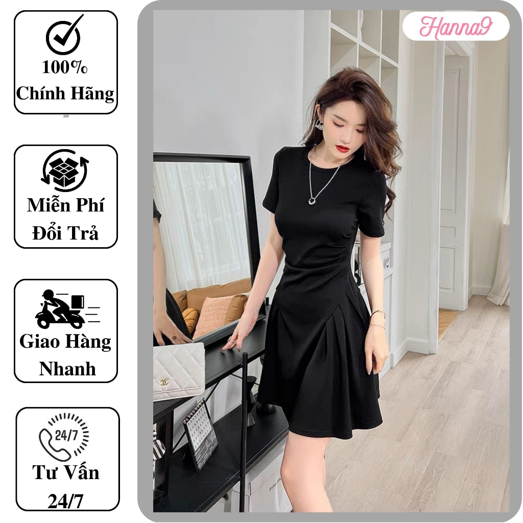 Đầm nữ xinh tay ngắn BODY ôm dáng phong cách sexy Váy nữ xinh body chất liệu Lụa Twill  mềm mại thoáng mát