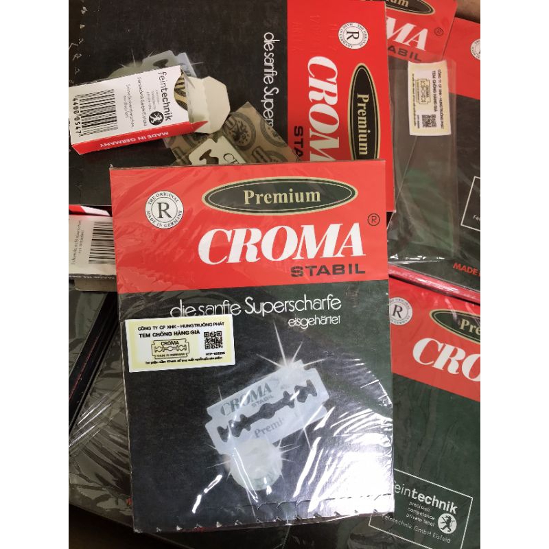 Hộp 10 Lưỡi Dao Lam Croma Chính Hãng