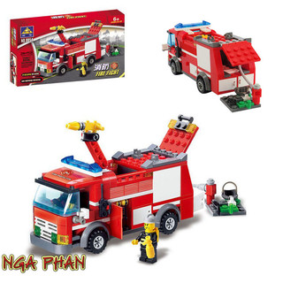 Xe Cứu Hỏa 206 Chi Tiết City Đồ Chơi Xếp Hình Lắp Ráp Kazi MOC DIY