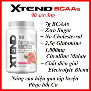 Xtend BCAA 90 lần dùng - Bổ sung Acid amin cần thiết, phục hồi Cơ, No Sugar, No Cholesterol, duy trì sức tập