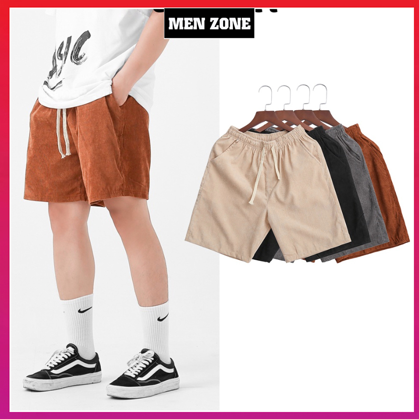 Quần Short Nam Nhung Tăm Trẻ Trung Cá Tính [QNT]