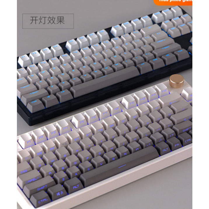 Keycap pbt Gradient XUYÊN LED 134 phím FullBox cho bàn phím cơ