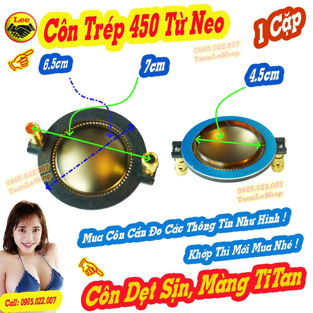 COIL TREP 450 TỪ NEO BI HOẶC NEO NGUYÊN KHỐI  – GIÁ 02 CHIẾC CÔN 450 NEO MÀNG TITAN NÂU