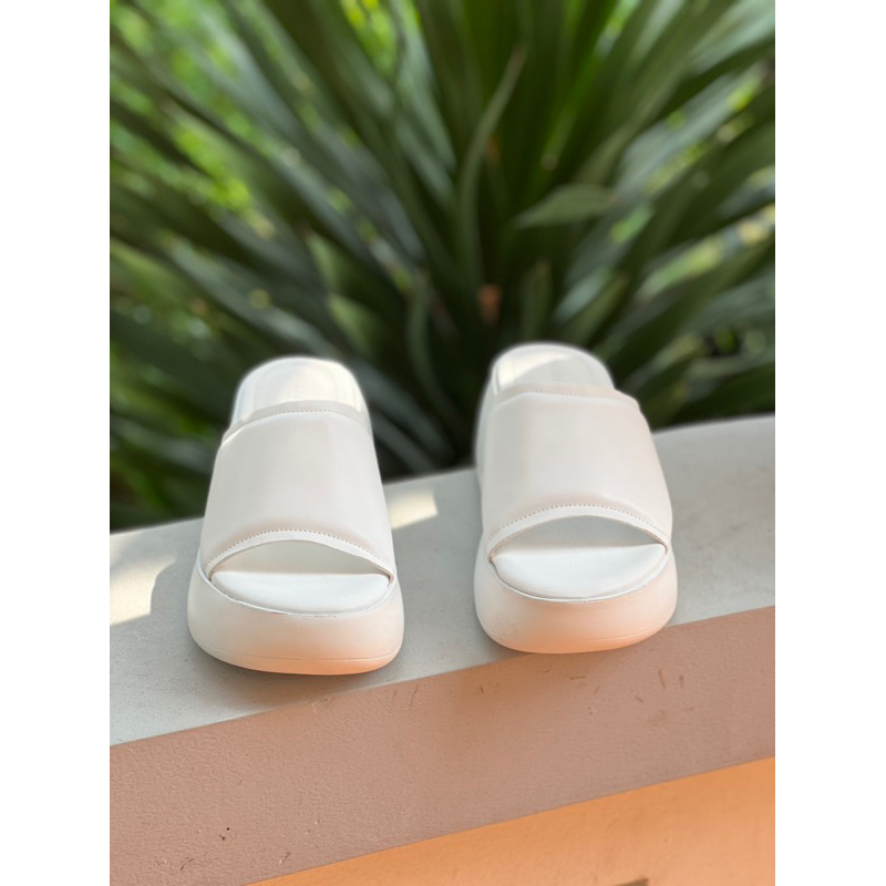 Dép bánh mì cao 7cm quai ngang thời trang