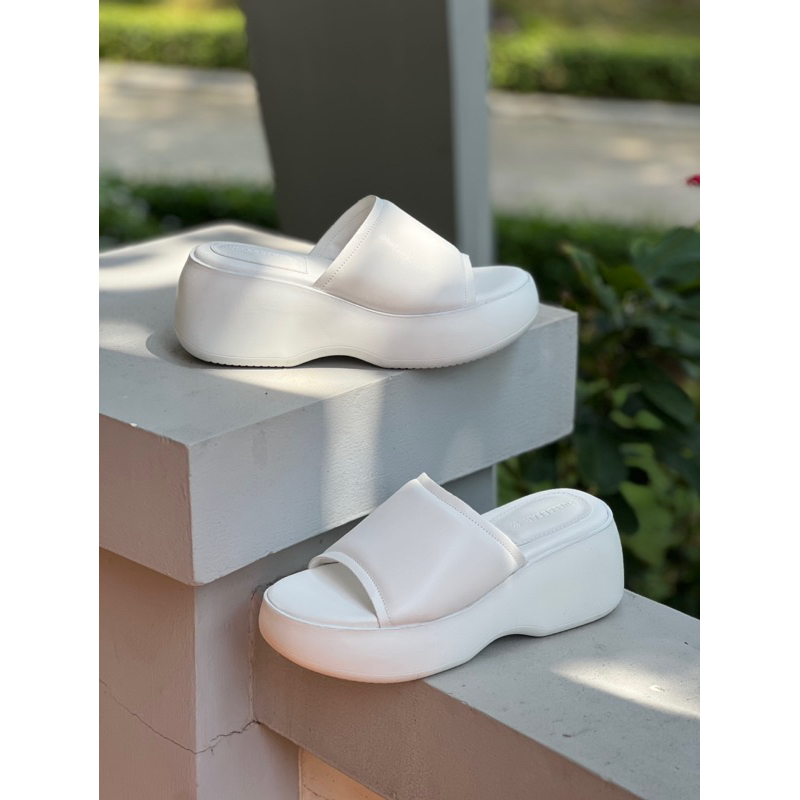 Dép bánh mì cao 7cm quai ngang thời trang