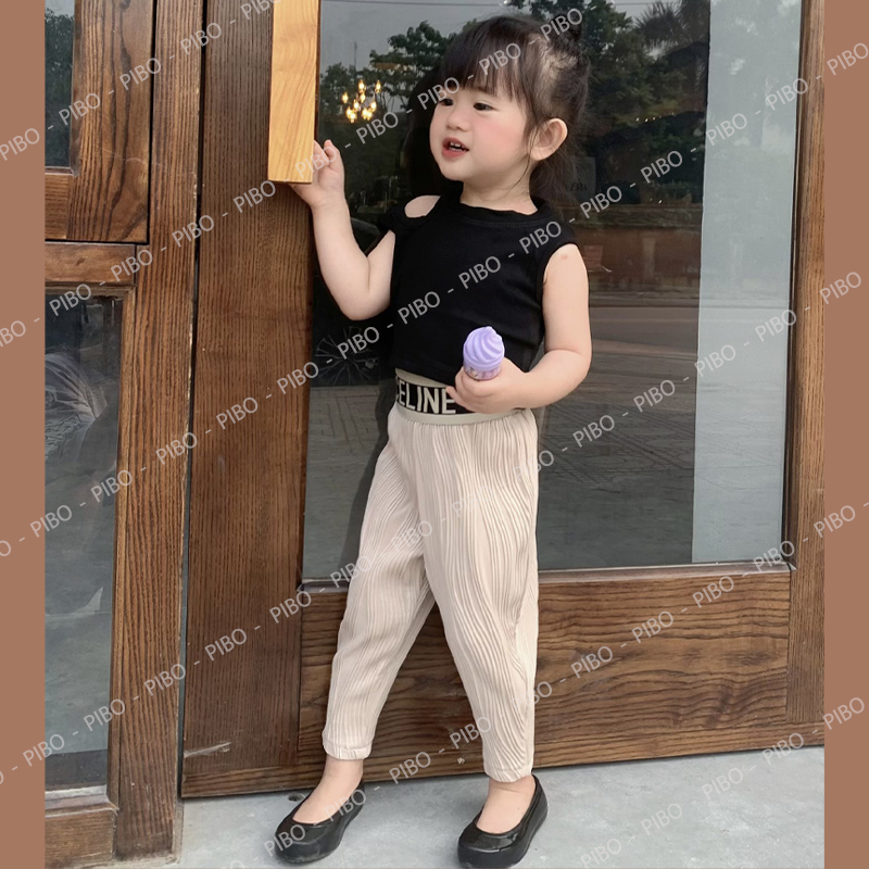 Quần Dài Bé Gái Dáng Baggy, Áo Croptop Cho Bé Gái Thoáng Mát - BabyBoo - PiBo Store