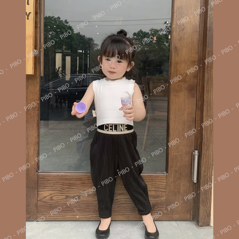 Quần Dài Bé Gái Dáng Baggy, Áo Croptop Cho Bé Gái Thoáng Mát - BabyBoo - PiBo Store