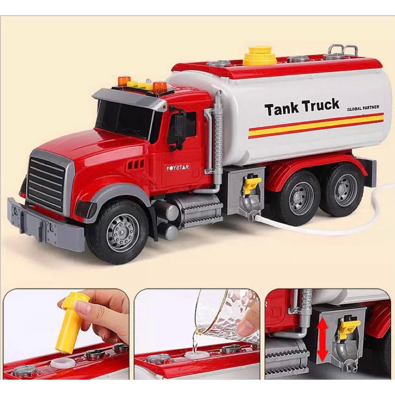 Xe bồn chở nước cứu hoả có nhạc TOYSTAR - xe chạy bánh đà