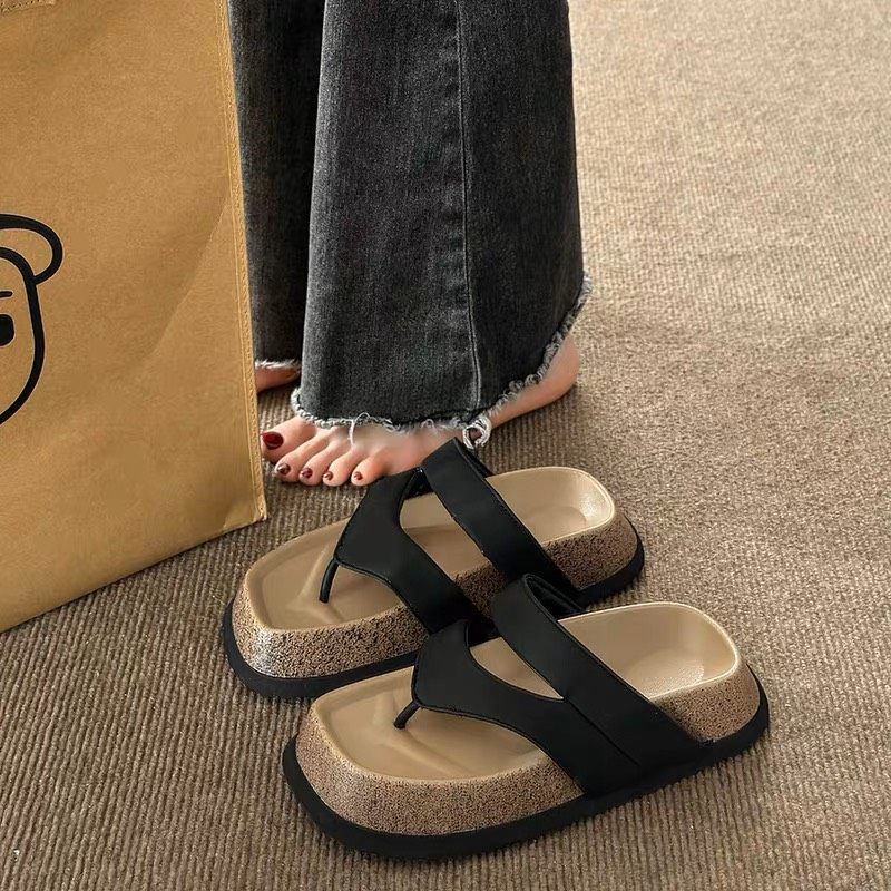 Dép xỏ ngón đi biển nữ mùa hè - Xăng đan cao cấp phong cách Pháp 2023