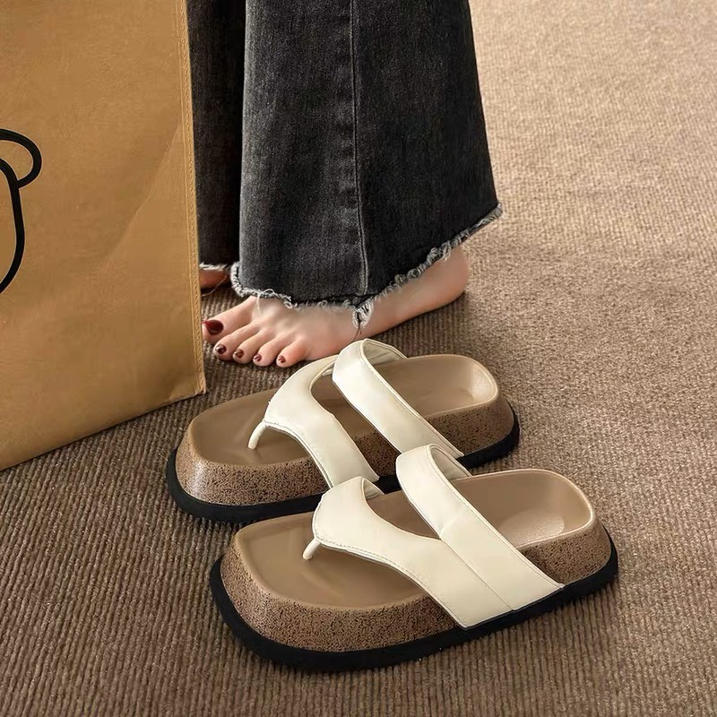 Dép xỏ ngón đi biển nữ mùa hè - Xăng đan cao cấp phong cách Pháp 2023