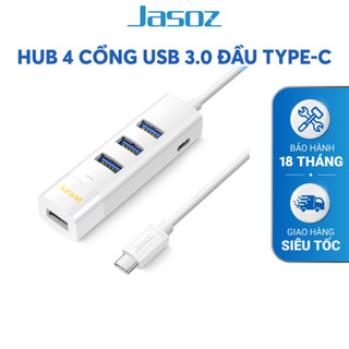 Hub 4 cổng usb 3.0 đầu kết nối type-c jasoz f117 - bảo hành 24 tháng